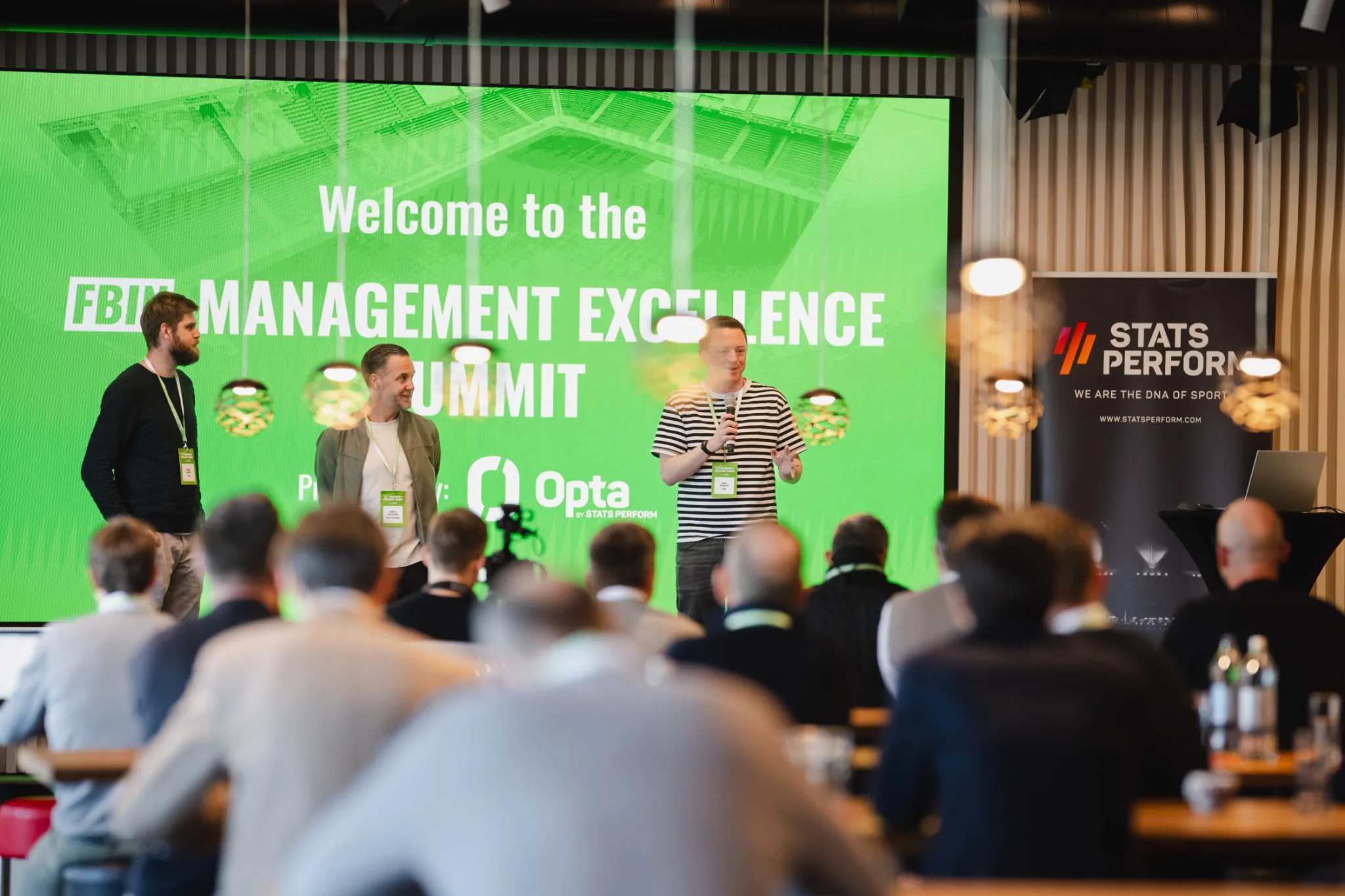 Scott speaking alongside panellists at the FBIN Management Excellence Summit